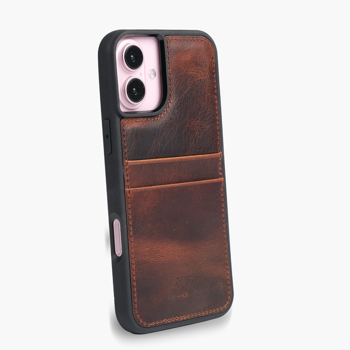 Wachikopa Leather Back Cover C.C. Case for iPhone 17 Brown