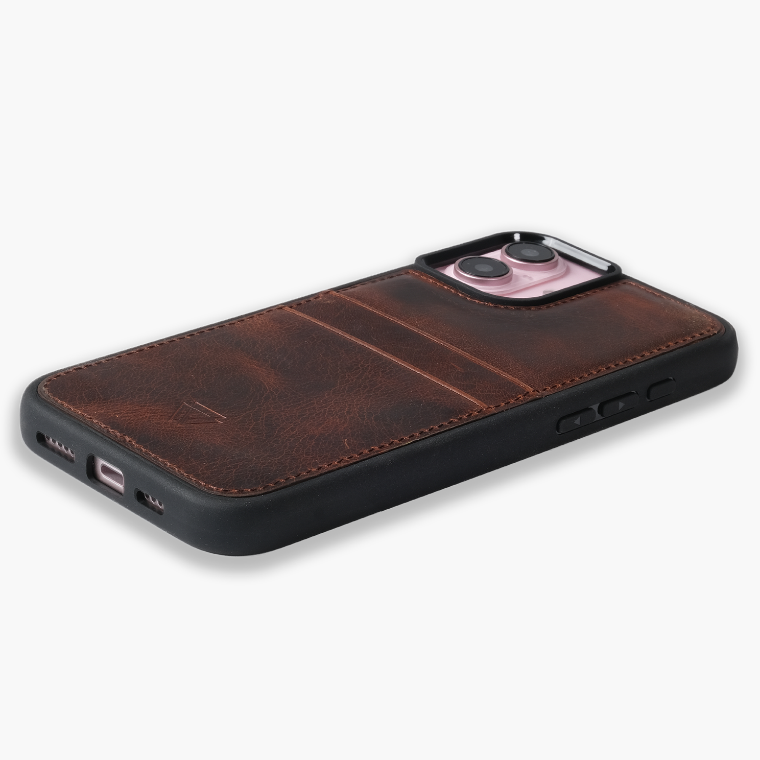Wachikopa Leather Back Cover C.C. Case for iPhone 17 Brown