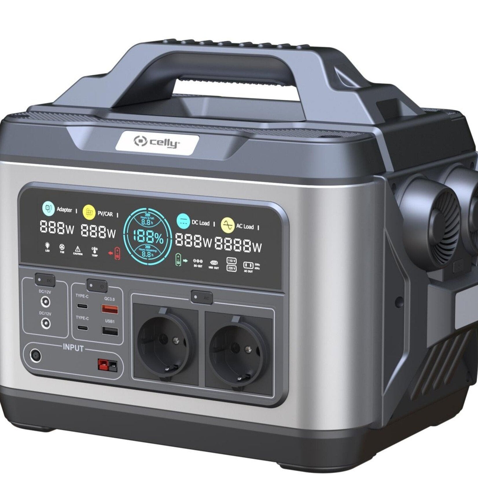 Celly POWERST1200W - 1200W Portable Power Station incl. Solar