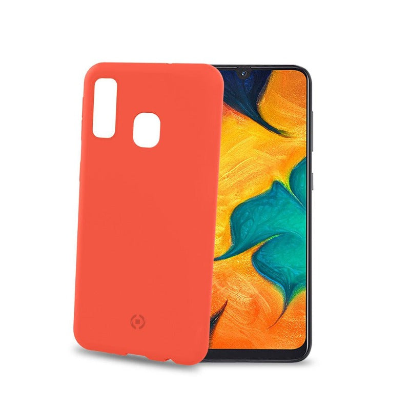 Celly Shock Back case Cover Galaxy A40 Orange