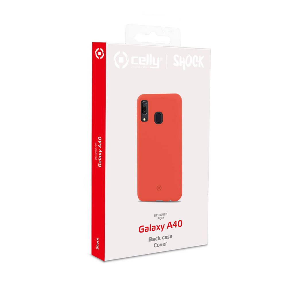 Celly Shock Back case Cover Galaxy A40 Orange