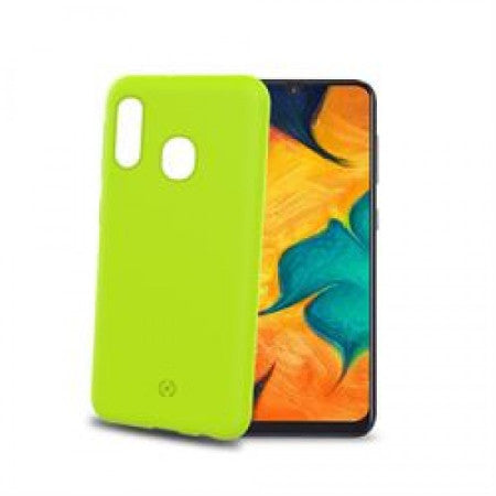 Celly Shock Back case Cover Galaxy A20e Yellow