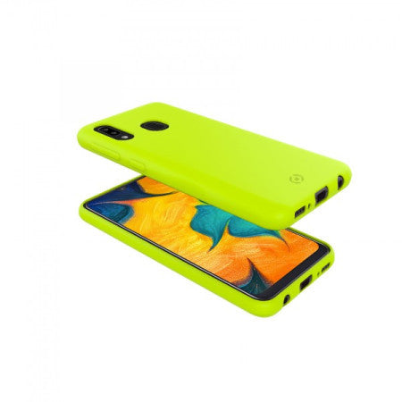 Celly Shock Back case Cover Galaxy A20e Yellow