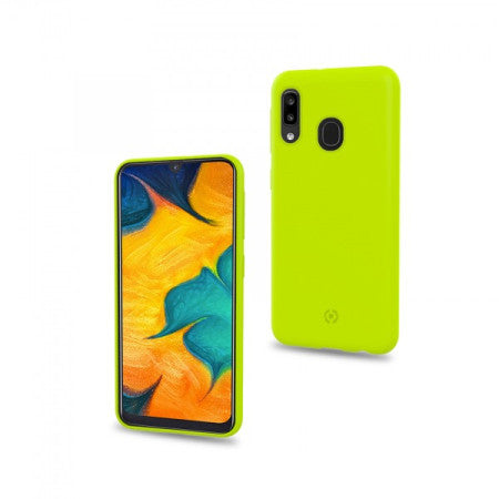 Celly Shock Back case Cover Galaxy A20e Yellow