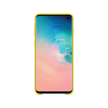 Samsung Leather Galaxy S10 Case Yellow