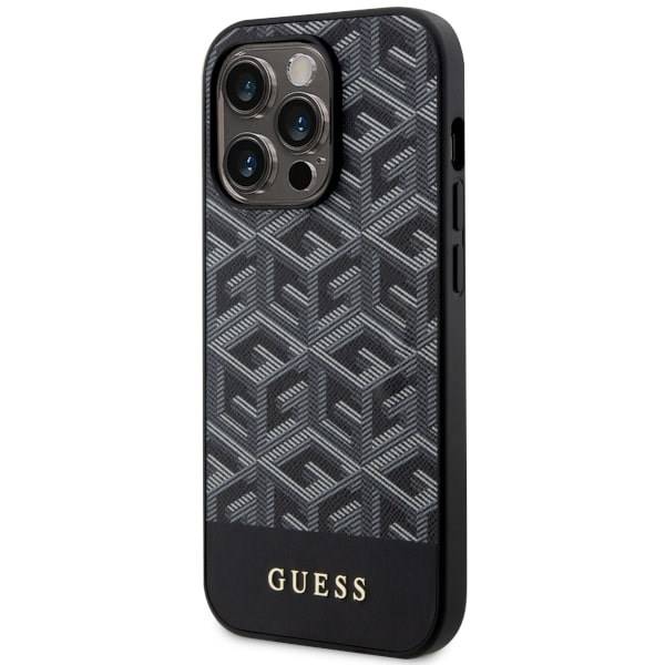 GUESS HC MagSafe GCUBE PU STRIPE BLACK iPhone 13 Pro