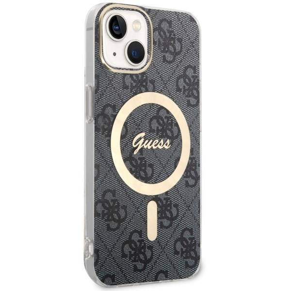 GUESS HC MagSafe IML 4G BLACK iPhone 14 / 15 / 13