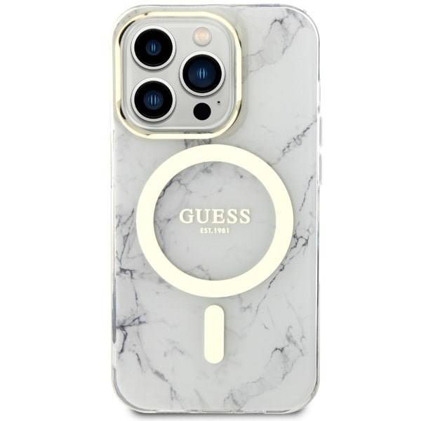 GUESS HC MagSafe IML MARBLE WHITE IP11