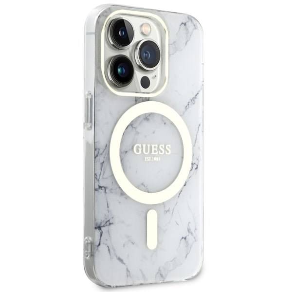 GUESS HC MagSafe IML MARBLE WHITE IP13 PRO