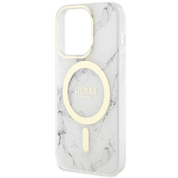 GUESS HC MagSafe IML MARBLE WHITE IP13 PRO