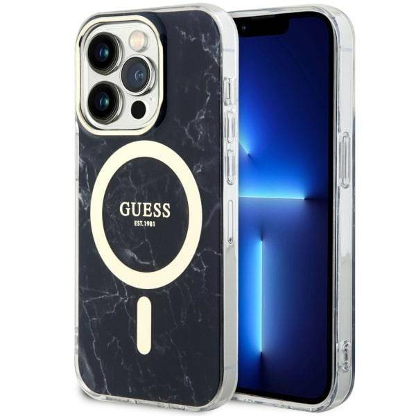 GUESS GUHMP14LPCUMAK HC MagSafe IML MARBLE BLACK IP14 PRO