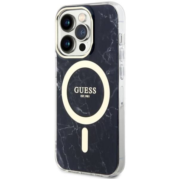 GUESS GUHMP14LPCUMAK HC MagSafe IML MARBLE BLACK IP14 PRO