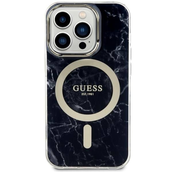 GUESS GUHMP14LPCUMAK HC MagSafe IML MARBLE BLACK IP14 PRO