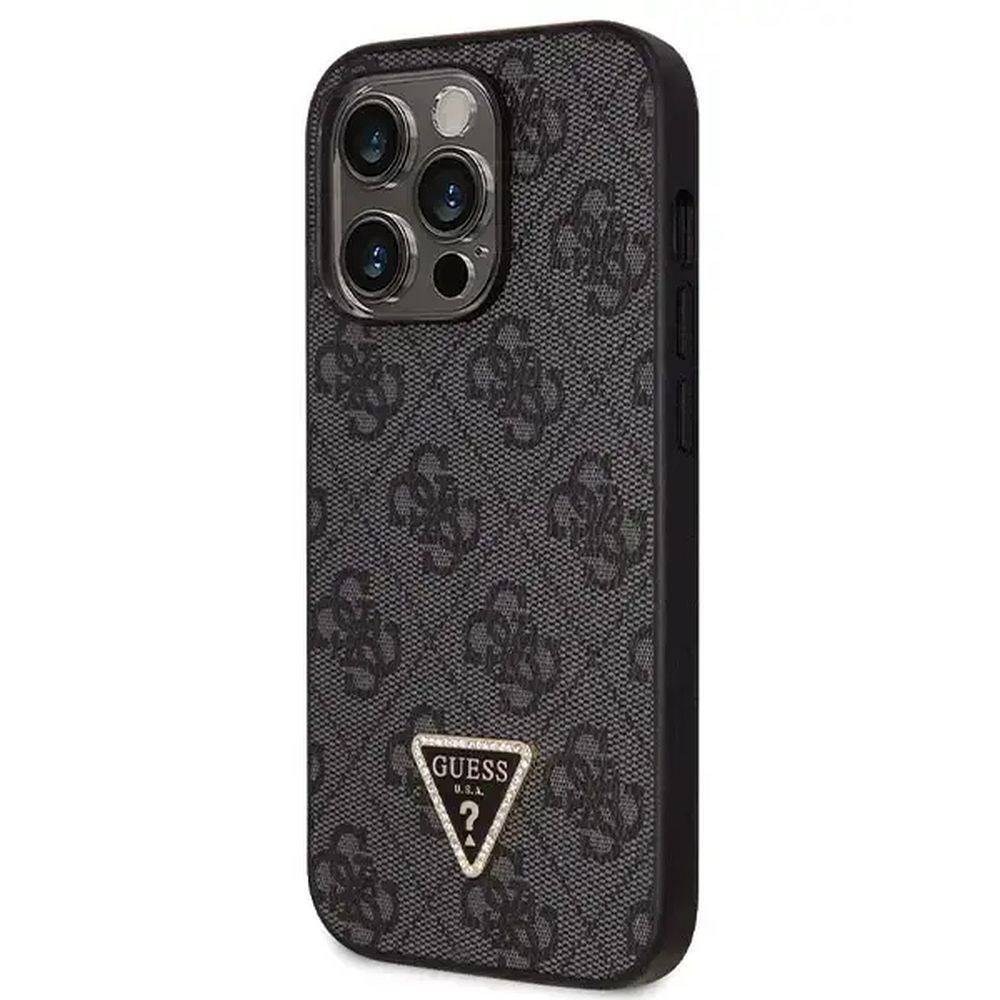 Guess GUHCP14XP4TDSCPK iPhone 14 Pro Max black hardcase Crossbody 4G Metal Logo