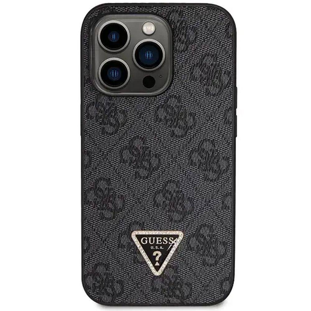 Guess GUHCP14XP4TDSCPK iPhone 14 Pro Max black hardcase Crossbody 4G Metal Logo