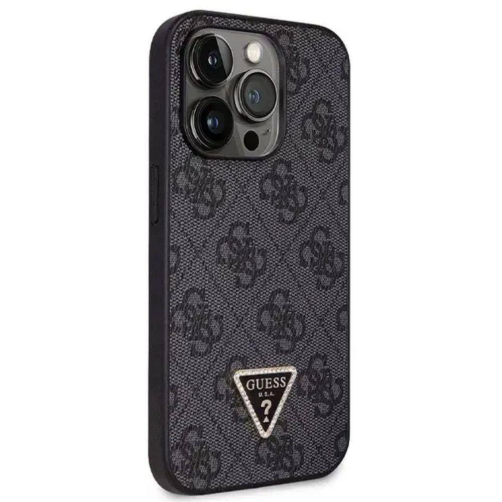 Guess GUHCP14XP4TDSCPK iPhone 14 Pro Max black hardcase Crossbody 4G Metal Logo