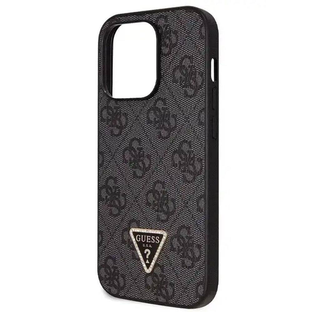 Guess GUHCP14XP4TDSCPK iPhone 14 Pro Max black hardcase Crossbody 4G Metal Logo