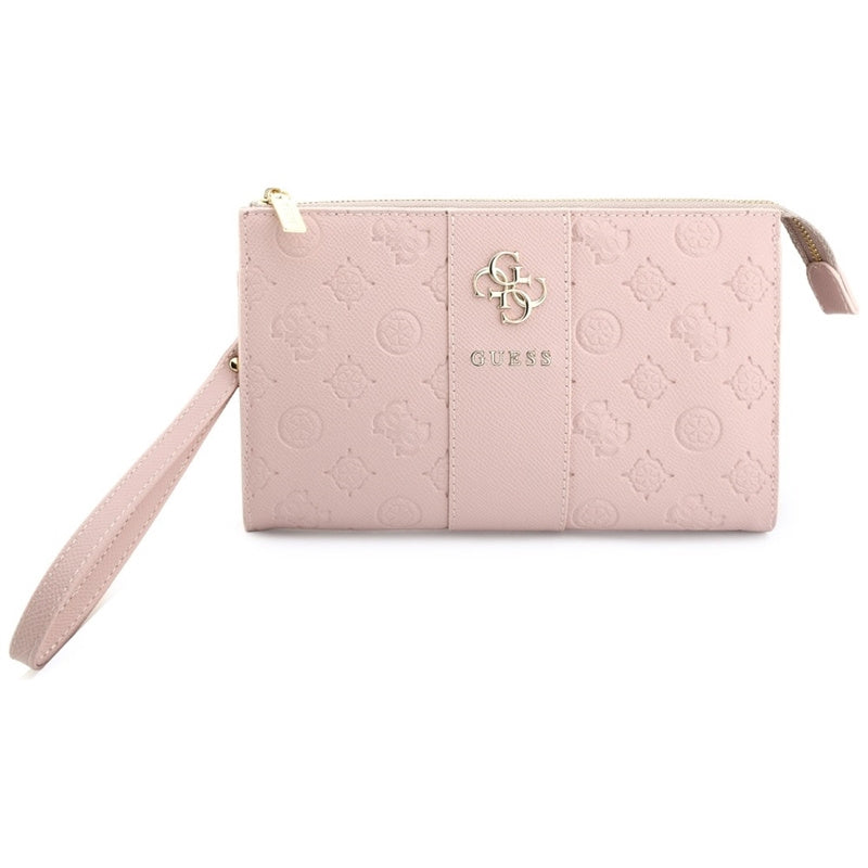 Guess Peony 4G Classic Logos Stripe - Clutch Phone Bag Pink