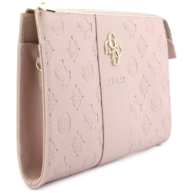 Guess Peony 4G Classic Logos Stripe - Clutch Phone Bag Pink