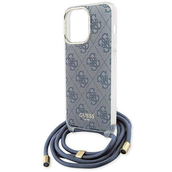 GUESS HC CROSSBODY CORD 4G Print Blue iPhone 15 Pro