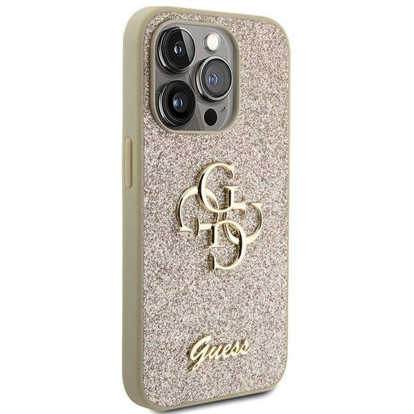 GUESS GUHCP15XHG4SGD HC FIXED GLITTER BIG 4G GOLD iPhone 15 PRO MAX