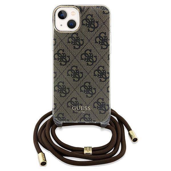 GUESS HC CROSSBODY CORD 4G Print Brown iPhone 15 / 14 / 13