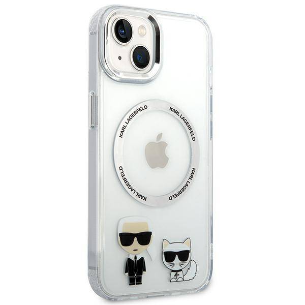 Karl Lagerfeld KLHMP14MHKCT iPhone 14 Plus hardcase transparent Karl & Choupette Aluminium Magsafe