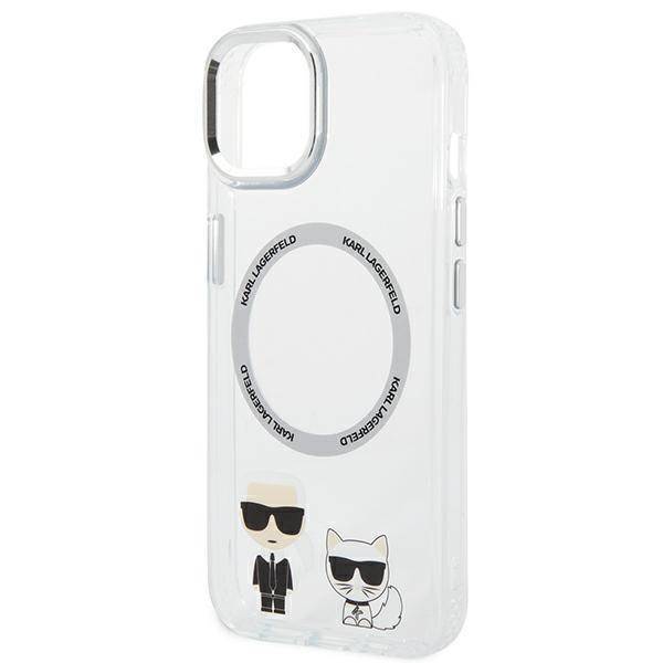 Karl Lagerfeld KLHMP14MHKCT iPhone 14 Plus hardcase transparent Karl & Choupette Aluminium Magsafe