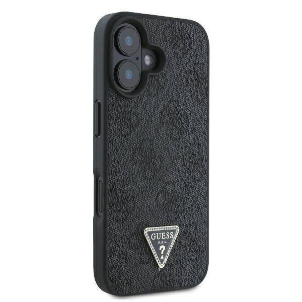 Guess Hardcase PU Leather 4G
 Triangle Strass Black iPhone 16