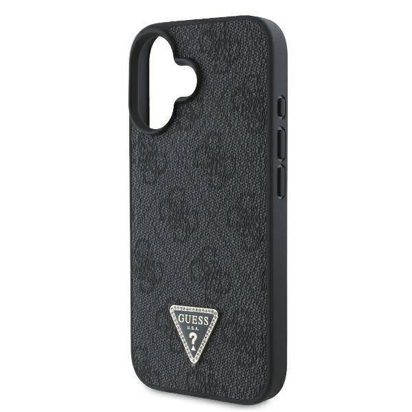 Guess Hardcase PU Leather 4G
 Triangle Strass Black iPhone 16