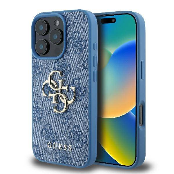 Guess Hardcase 4G PU Big Logo Blue
 iPhone 16 Pro