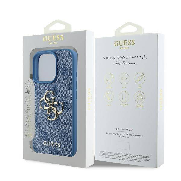 Guess Hardcase 4G PU Big Logo Blue
 iPhone 16 Pro