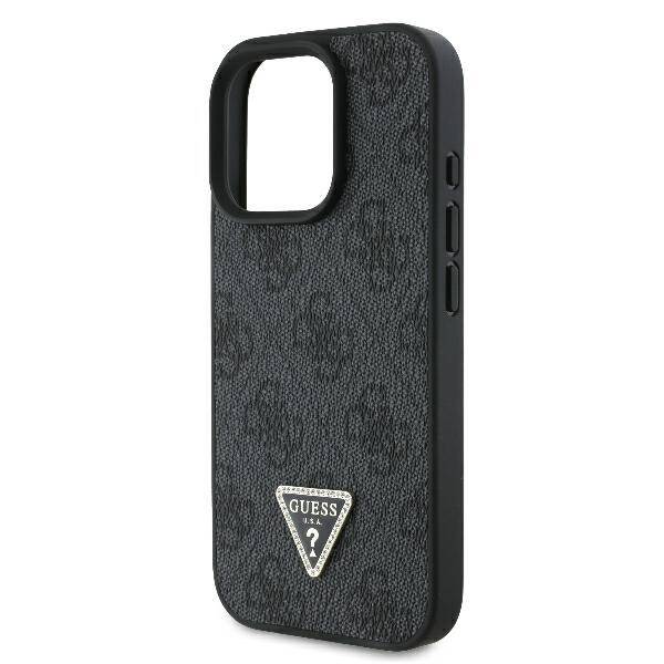 Guess Hardcase PU Leather 4G
 Triangle Strass Black iPhone 16 Pro