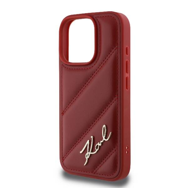 Karl Hardcase PU Quilted Signature
 Red iPhone 16 Pro Max