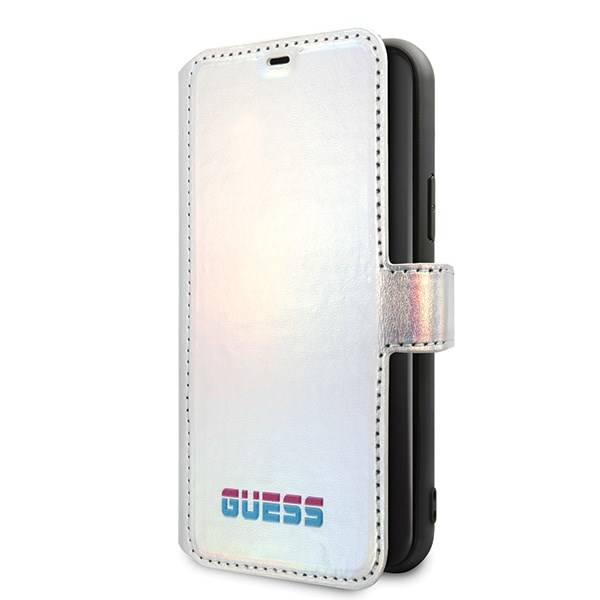 GUESS Apple iPhone 11 Pro Max Book Iridescent Silver Case