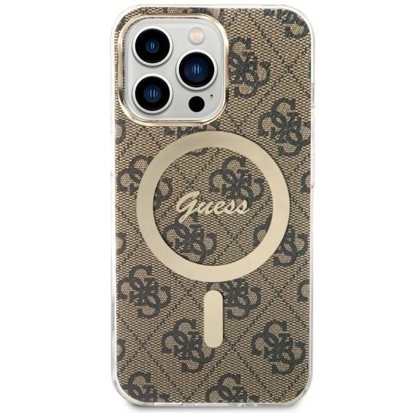 Guess GUHMP13LH4STW iPhone 13 Pro brown hardcase 4G MagSafe