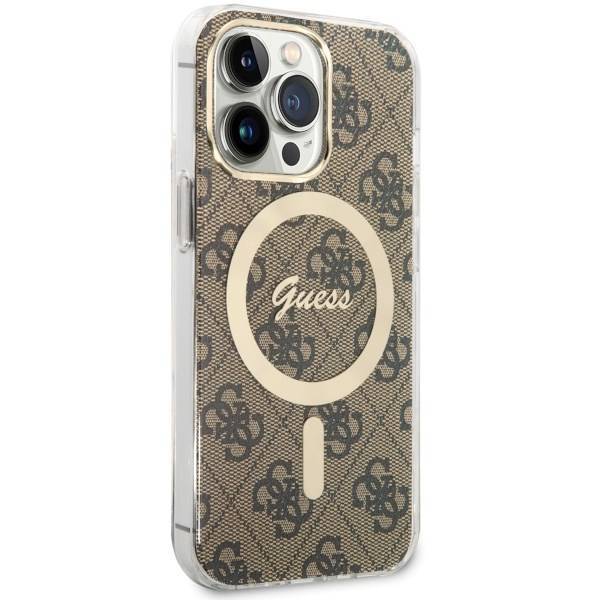 Guess GUHMP13LH4STW iPhone 13 Pro brown hardcase 4G MagSafe