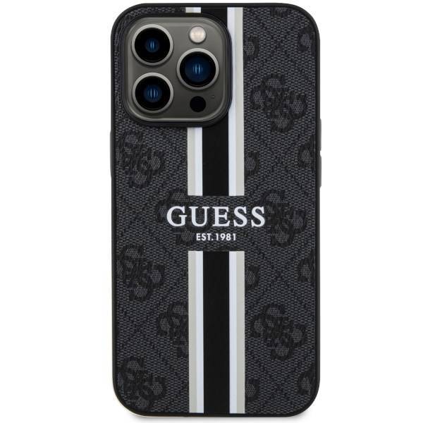 GUESS HC MagSafe 4G PRINTED STRIPES BLACK iPhone 13 Pro