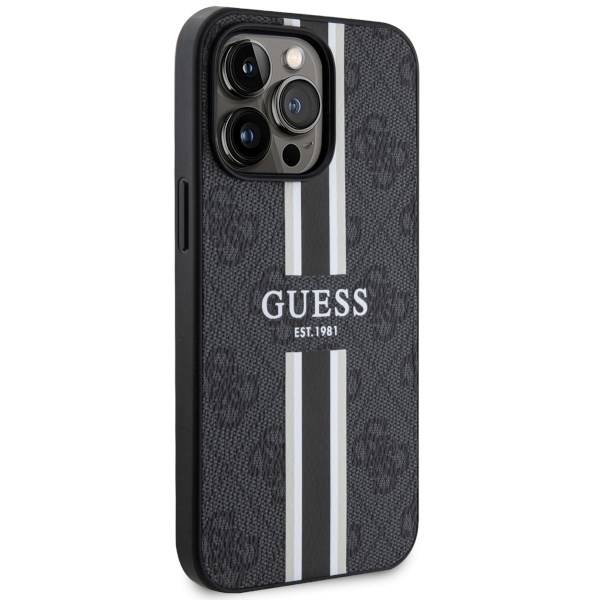 GUESS HC MagSafe 4G PRINTED STRIPES BLACK iPhone 13 Pro