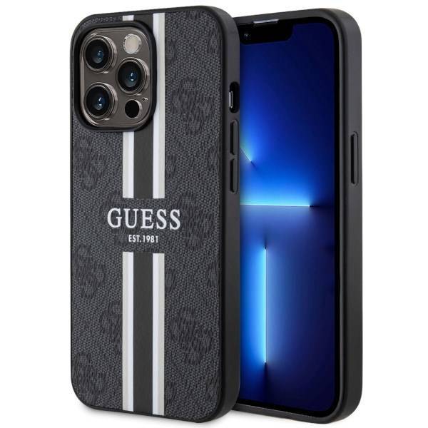 GUESS HC MagSafe 4G PRINTED STRIPES BLACK iPhone 13 Pro Max