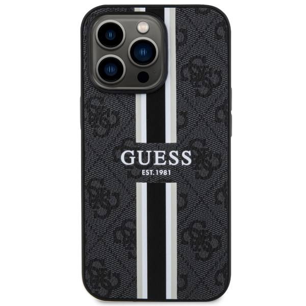 GUESS HC MagSafe 4G PRINTED STRIPES BLACK iPhone 13 Pro Max