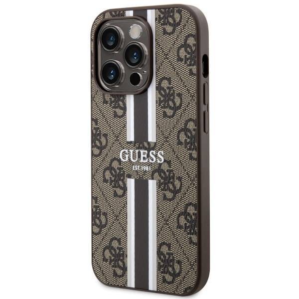 GUESS GUHMP14LP4RPSW HC MagSafe 4G PRINTED STRIPES BROWN iPhone 14 Pro