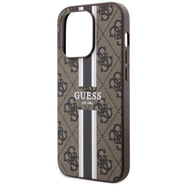 GUESS GUHMP14LP4RPSW HC MagSafe 4G PRINTED STRIPES BROWN iPhone 14 Pro