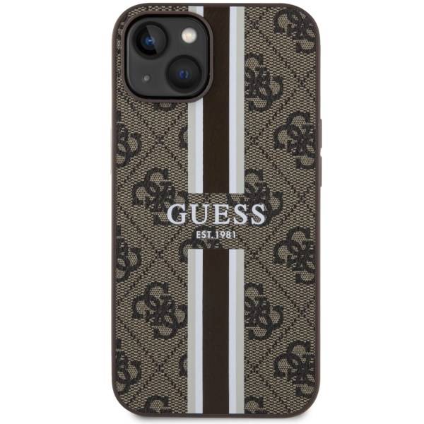 GUESS HC MagSafe 4G PRINTED STRIPES BROWN iPhone 14 Plus