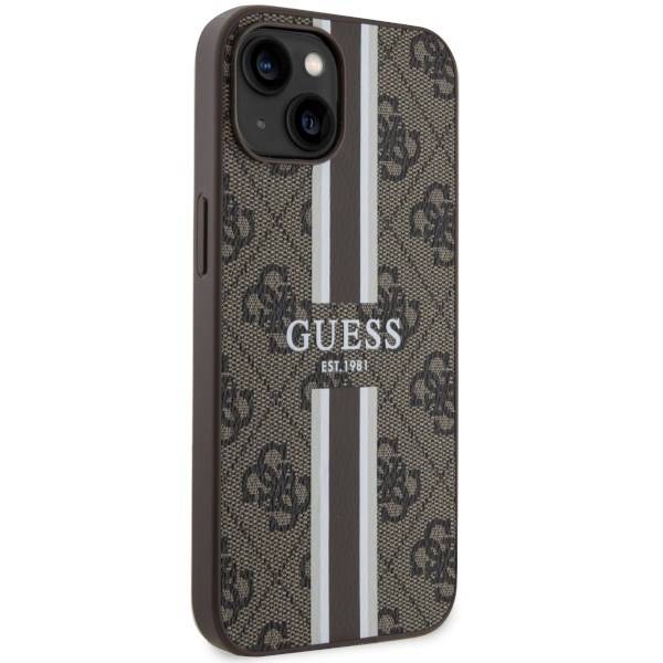 GUESS HC MagSafe 4G PRINTED STRIPES BROWN iPhone 14 Plus