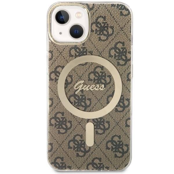 GUESS HC MagSafe IML 4G BROWN iPhone 14 / 15 / 13