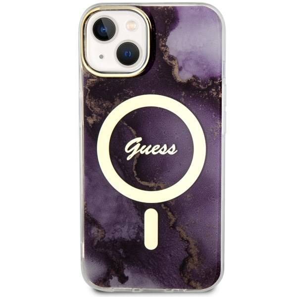 GUESS HC MagSafe IML GOLDEN MARBLE PURPLE iPhone 11