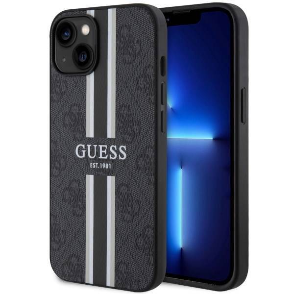 GUESS HC MagSafe 4G PRINTED STRIPES BLACK iPhone 13 / 14 / 15