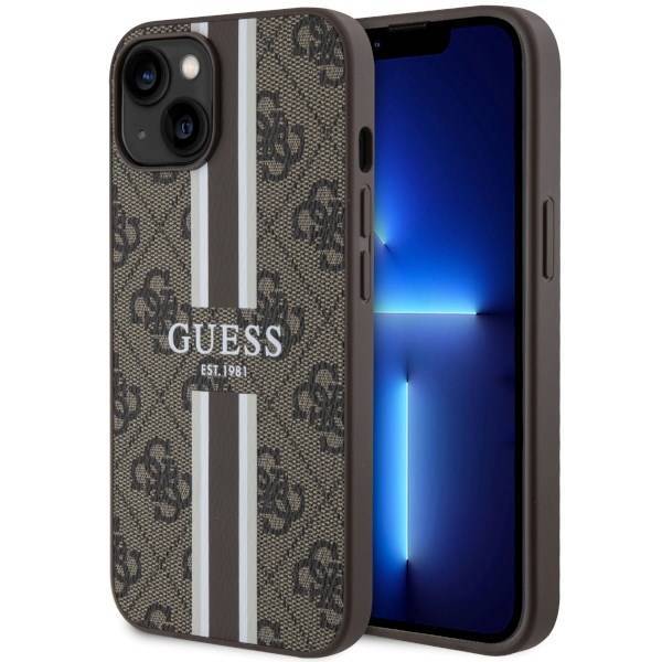 GUESS HC MagSafe 4G PRINTED STRIPES BROWN iPhone 13 / 14 / 15