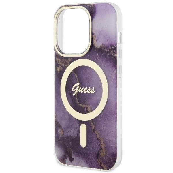 GUESS HC MagSafe IML GOLDEN MARBLE PURPLE iPhone 13 Pro Max